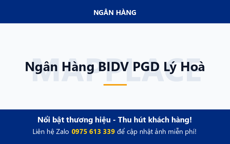 Ngân Hàng BIDV PGD Lý Hoà