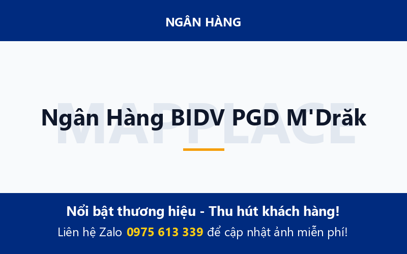 Ngân Hàng BIDV PGD M'Drăk