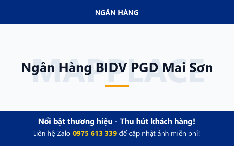 Ngân Hàng BIDV PGD Mai Sơn