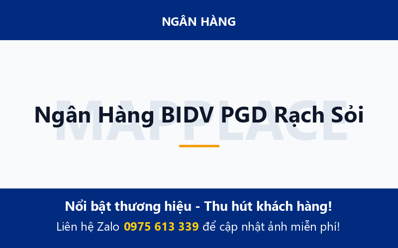Ngân Hàng BIDV PGD Rạch Sỏi