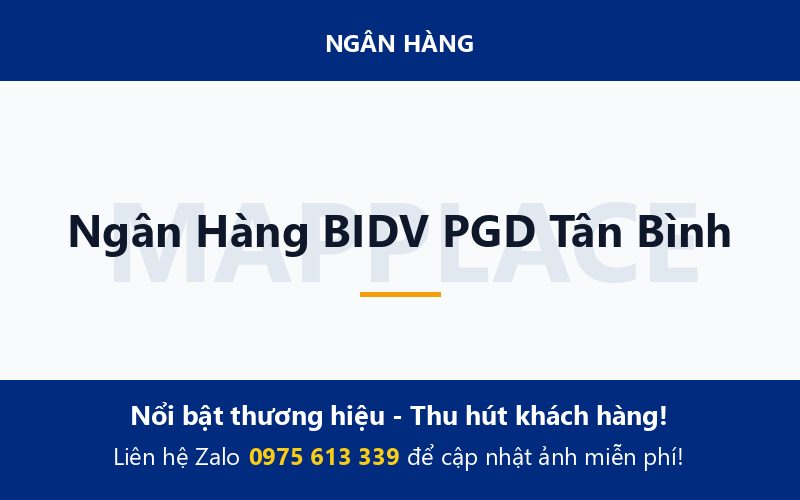 Ngân Hàng BIDV PGD Tân Bình