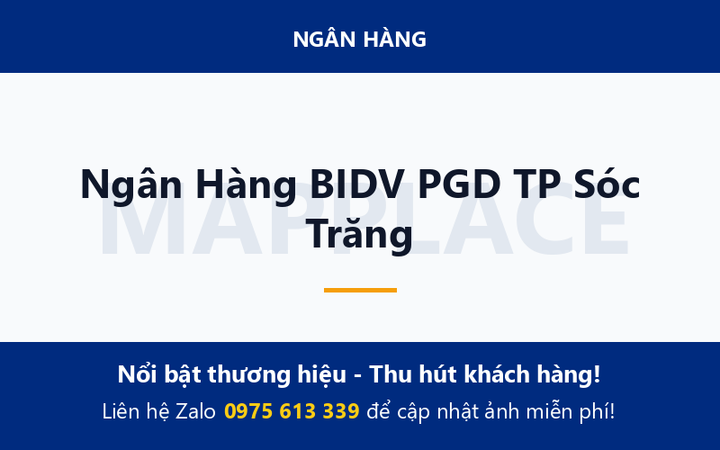 Ngân Hàng BIDV PGD TP Sóc Trăng