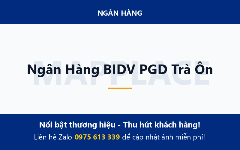 Ngân Hàng BIDV PGD Trà Ôn