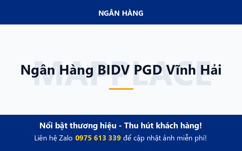 Ngân Hàng BIDV PGD Vĩnh Hải