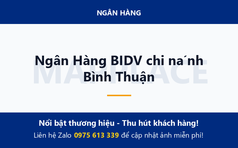 Ngân Hàng BIDV chi nánh Bình Thuận