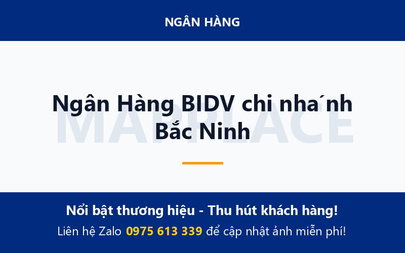 Ngân Hàng BIDV chi nhánh Bắc Ninh