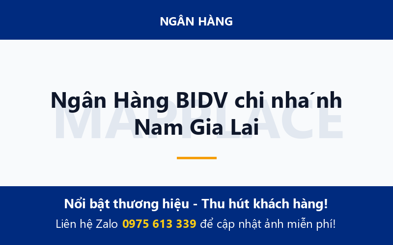 Ngân Hàng BIDV chi nhánh Nam Gia Lai