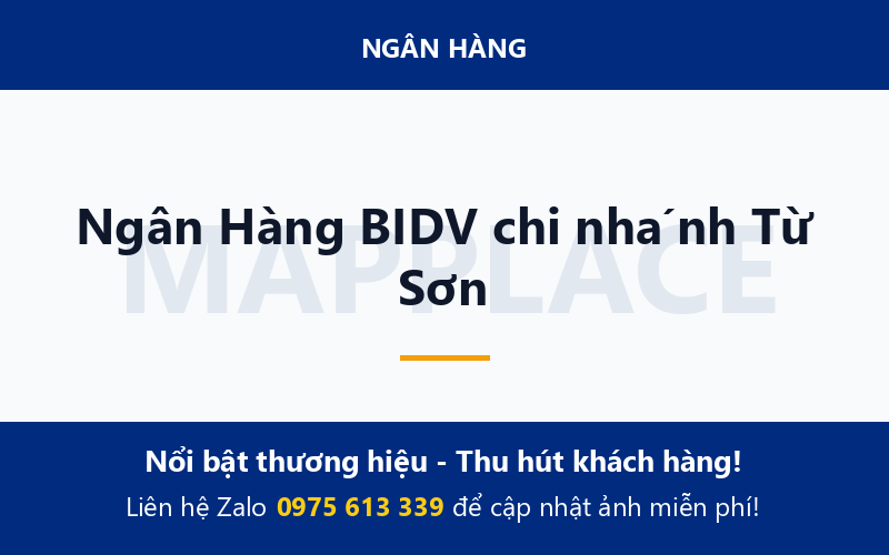 Ngân Hàng BIDV chi nhánh Từ Sơn