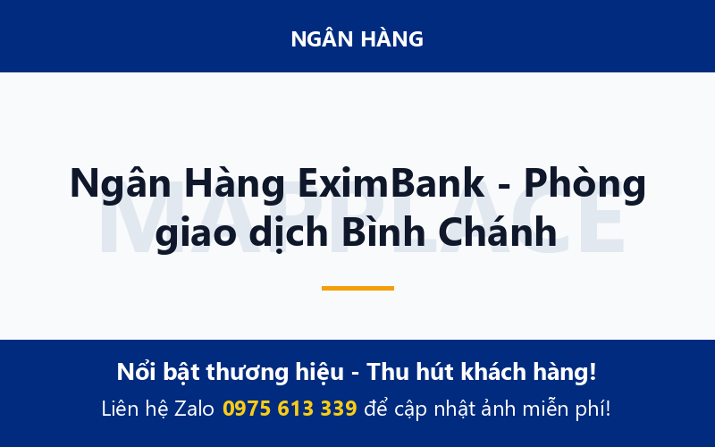 Ngân Hàng EximBank - Phòng giao dịch Bình Chánh