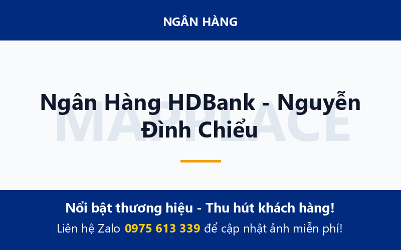 Ngân Hàng HDBank - Nguyễn Đình Chiểu