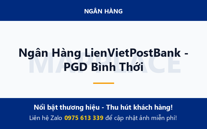 Ngân Hàng LienVietPostBank - PGD Bình Thới
