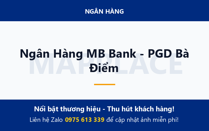 Ngân Hàng MB Bank - PGD Bà Điểm