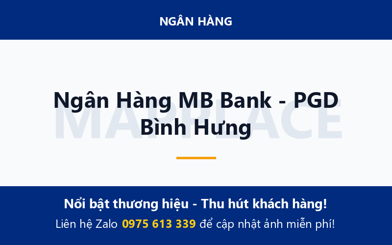 Ngân Hàng MB Bank - PGD Bình Hưng