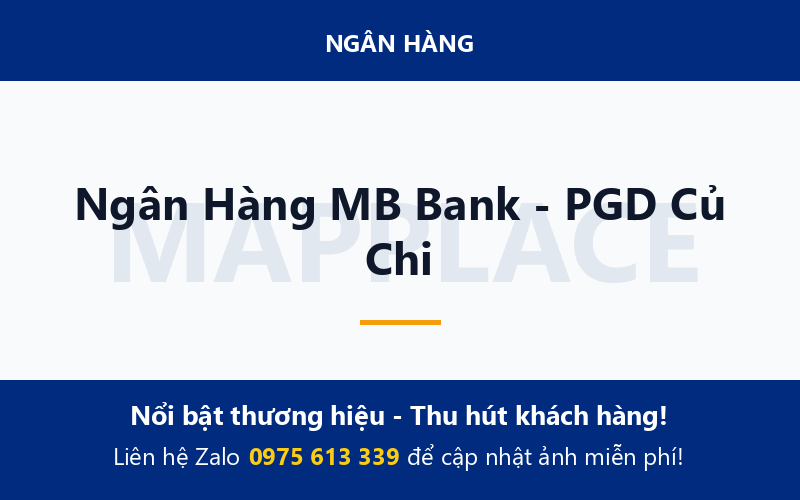 Ngân Hàng MB Bank - PGD Củ Chi