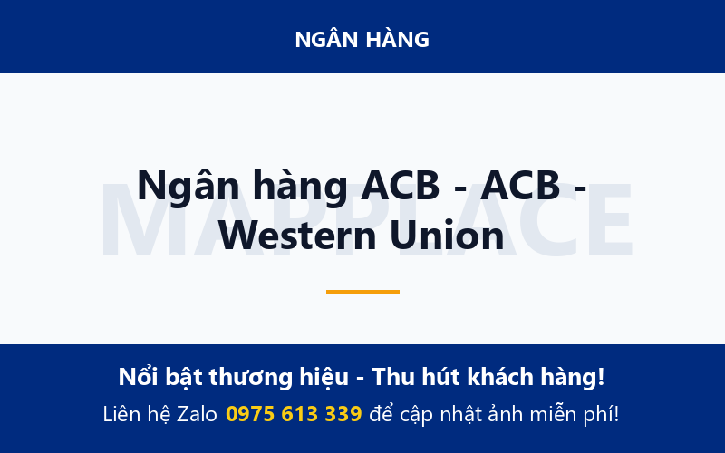 Ngân hàng ACB - ACB - Western Union