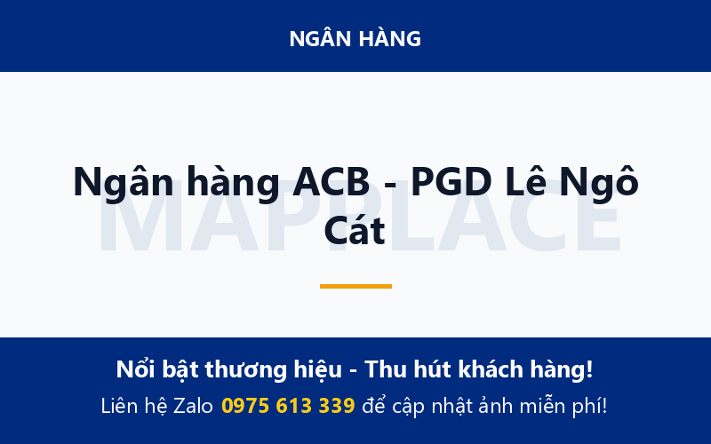 Ngân hàng ACB - PGD Lê Ngô Cát