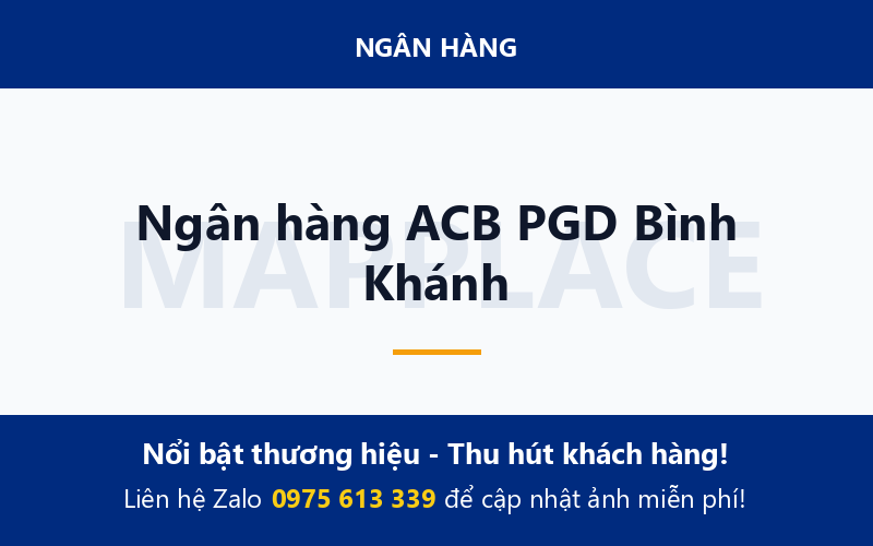 Ngân hàng ACB PGD Bình Khánh