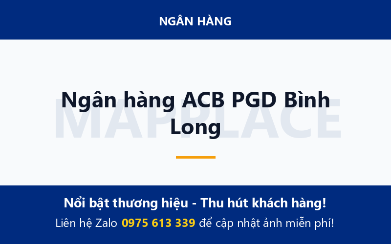 Ngân hàng ACB PGD Bình Long