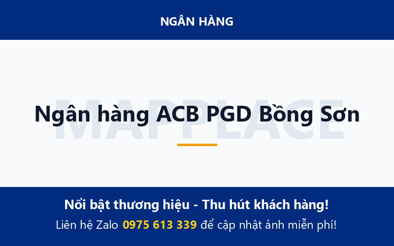 Ngân hàng ACB PGD Bồng Sơn