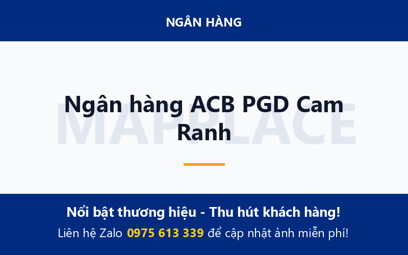 Ngân hàng ACB PGD Cam Ranh
