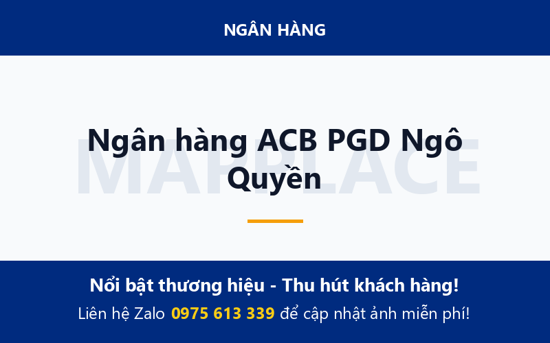Ngân hàng ACB PGD Ngô Quyền
