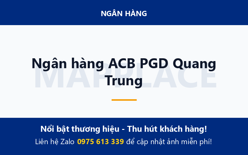 Ngân hàng ACB PGD Quang Trung