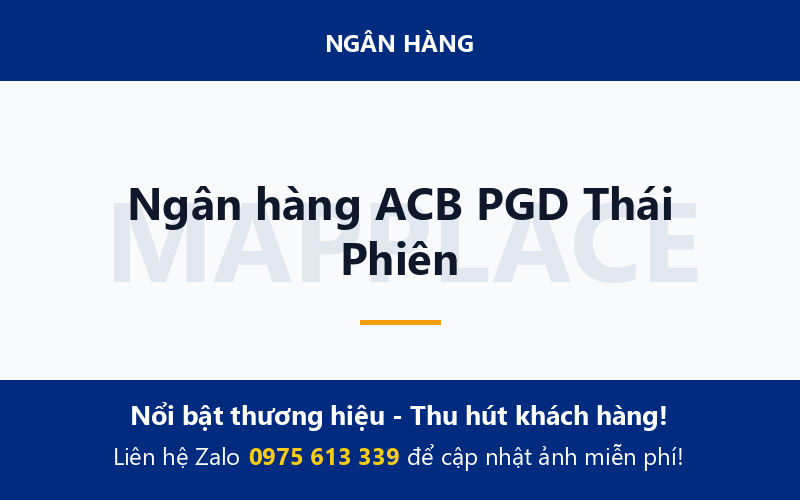 Ngân hàng ACB PGD Thái Phiên