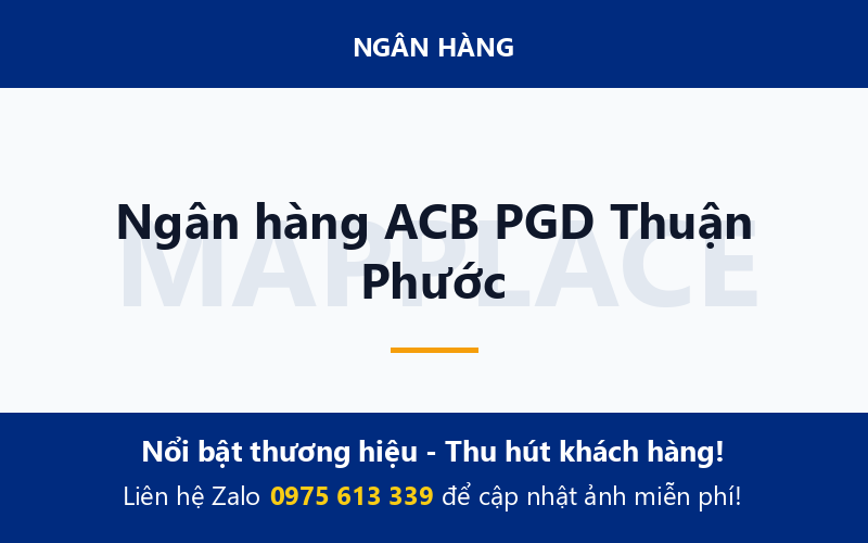 Ngân hàng ACB PGD Thuận Phước