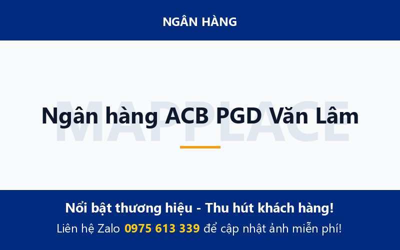 Ngân hàng ACB PGD Văn Lâm
