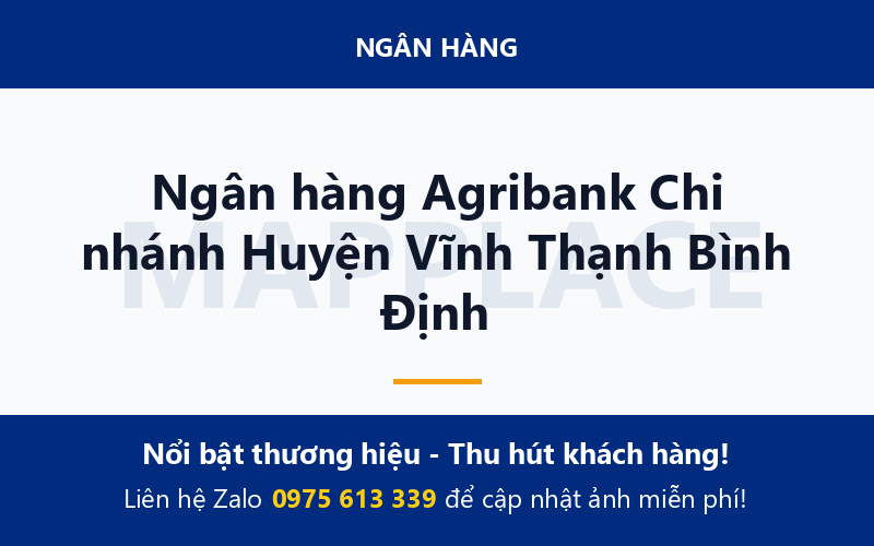 Ngân hàng Agribank Chi nhánh Huyện Vĩnh Thạnh Bình Định