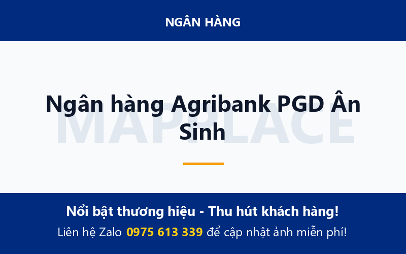Ngân hàng Agribank PGD Ân Sinh