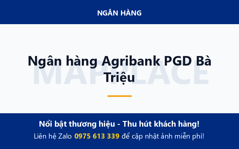 Ngân hàng Agribank PGD Bà Triệu