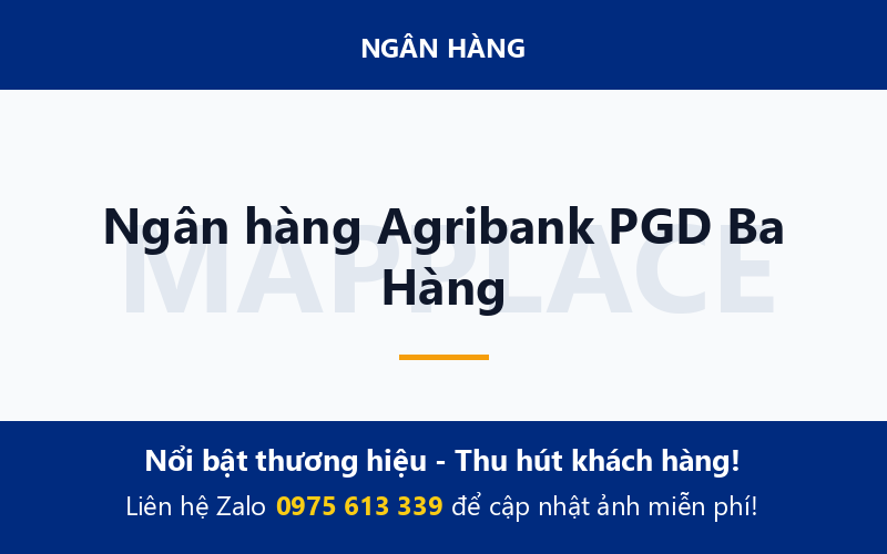 Ngân hàng Agribank PGD Ba Hàng