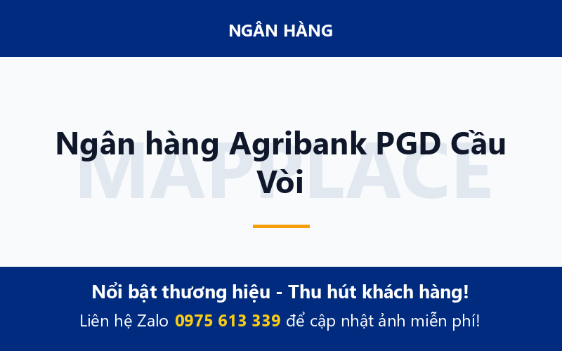 Ngân hàng Agribank PGD Cầu Vòi