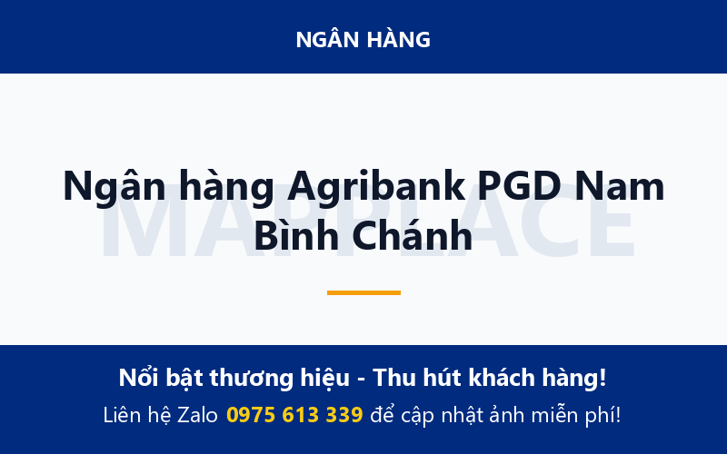 Ngân hàng Agribank PGD Nam Bình Chánh