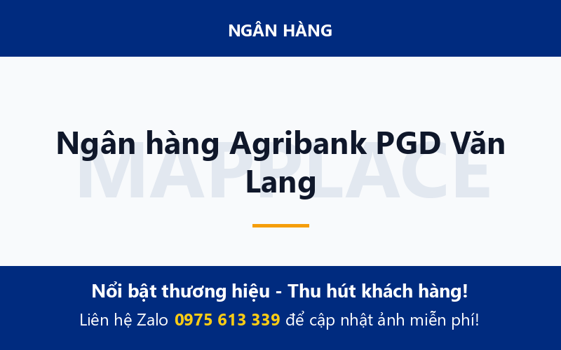 Ngân hàng Agribank PGD Văn Lang