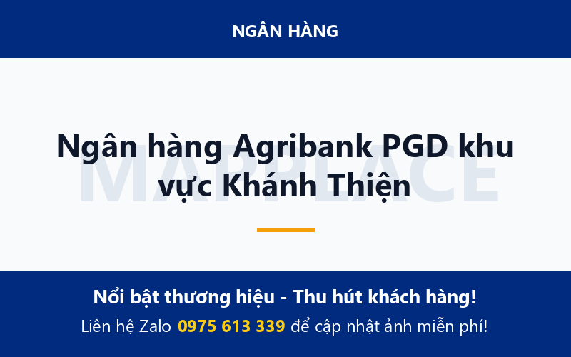 Ngân hàng Agribank PGD khu vực Khánh Thiện