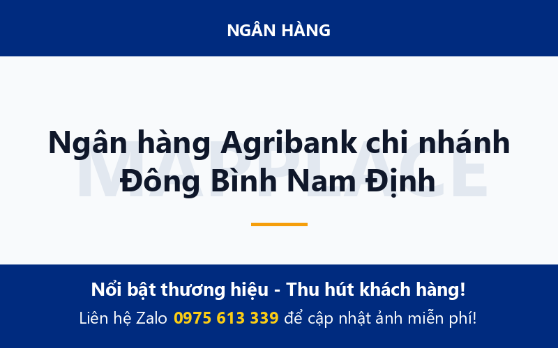 Ngân hàng Agribank chi nhánh Đông Bình Nam Định