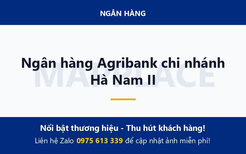 Ngân hàng Agribank chi nhánh Hà Nam II