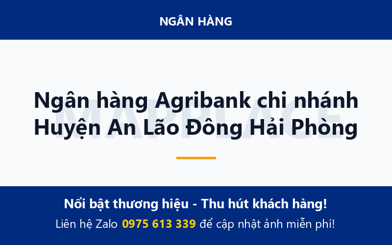 Ngân hàng Agribank chi nhánh Huyện An Lão Đông Hải Phòng