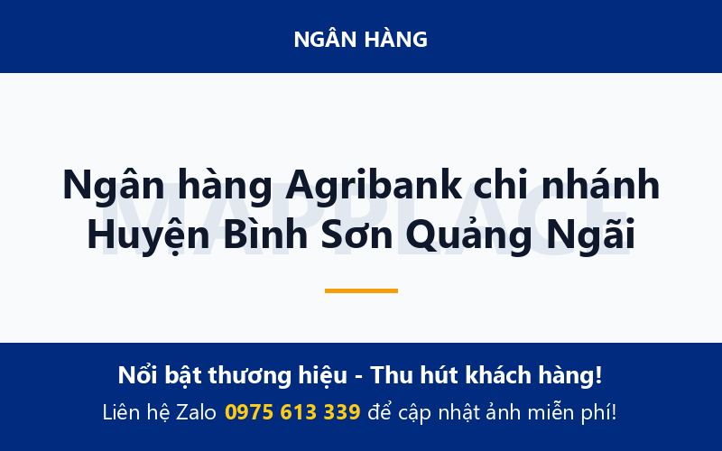 Ngân hàng Agribank chi nhánh Huyện Bình Sơn Quảng Ngãi