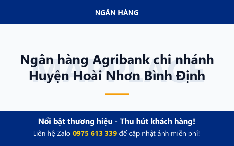 Ngân hàng Agribank chi nhánh Huyện Hoài Nhơn Bình Định