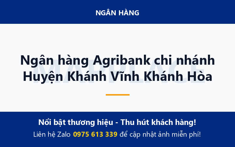 Ngân hàng Agribank chi nhánh Huyện Khánh Vĩnh Khánh Hòa