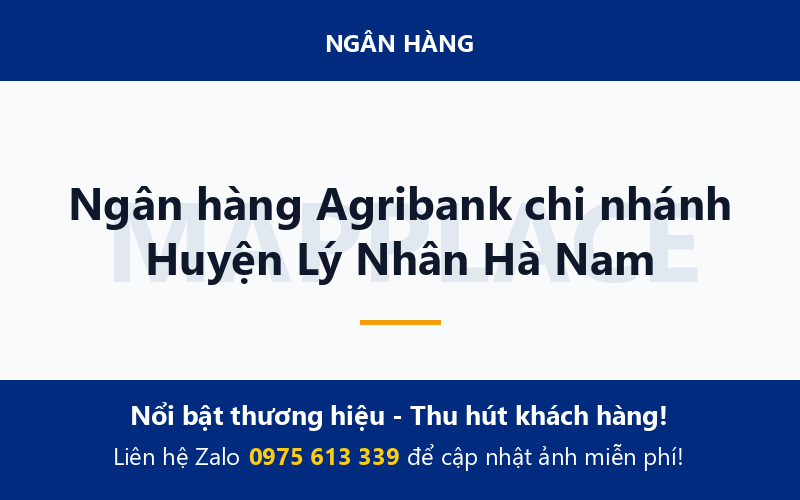 Ngân hàng Agribank chi nhánh Huyện Lý Nhân Hà Nam