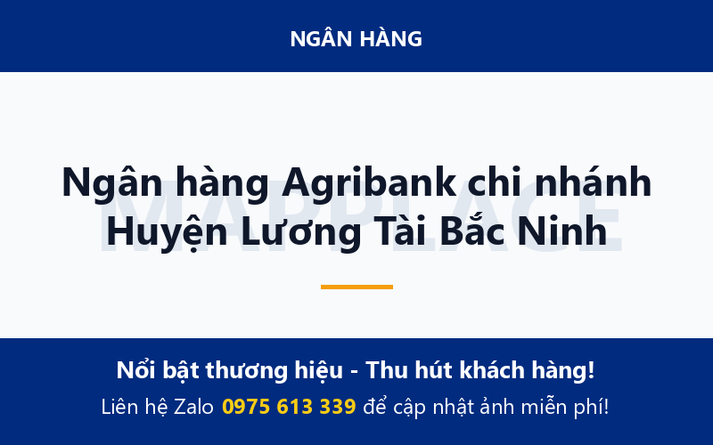 Ngân hàng Agribank chi nhánh Huyện Lương Tài Bắc Ninh