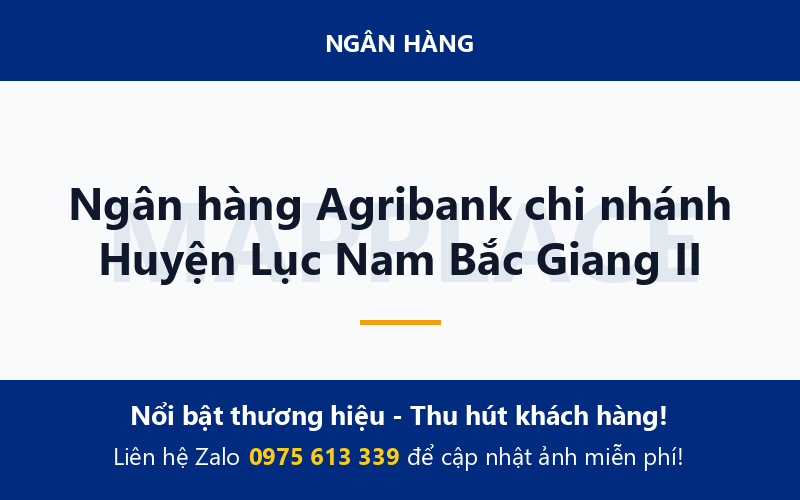 Ngân hàng Agribank chi nhánh Huyện Lục Nam Bắc Giang II