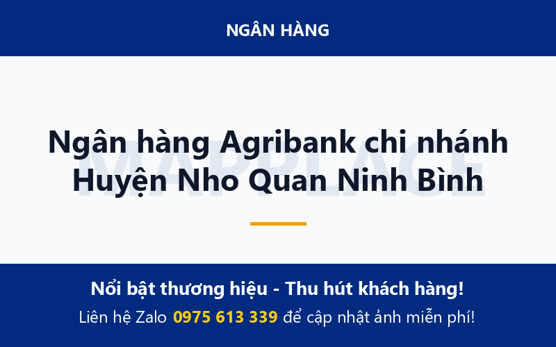 Ngân hàng Agribank chi nhánh Huyện Nho Quan Ninh Bình