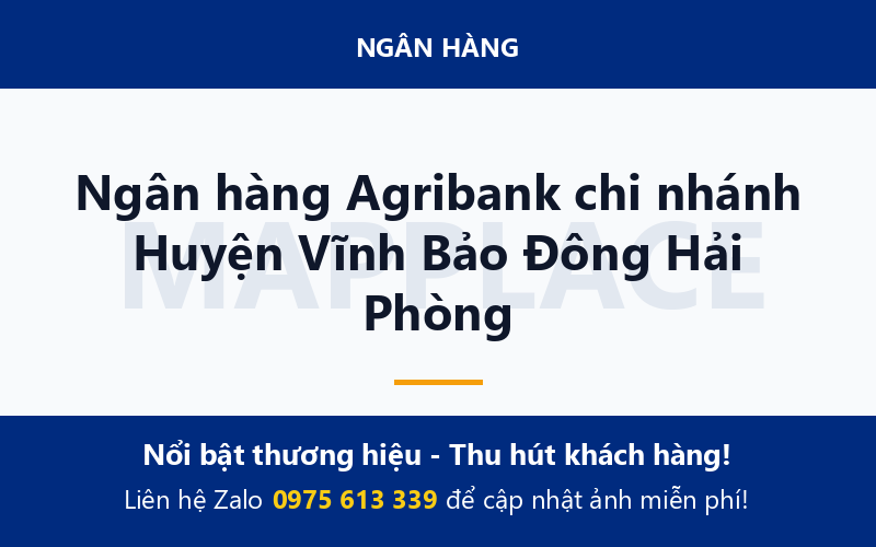 Ngân hàng Agribank chi nhánh Huyện Vĩnh Bảo Đông Hải Phòng
