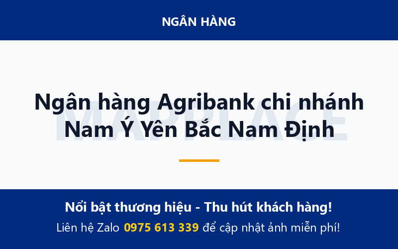 Ngân hàng Agribank chi nhánh Nam Ý Yên Bắc Nam Định