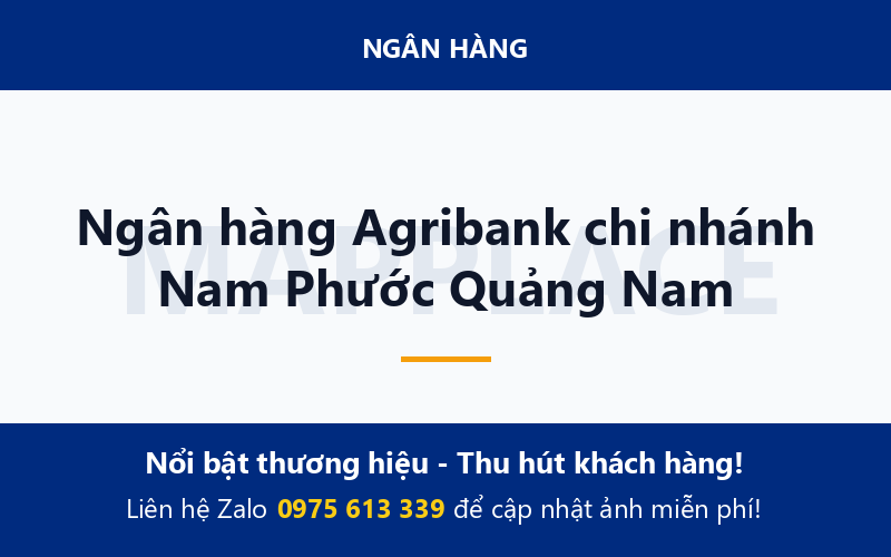 Ngân hàng Agribank chi nhánh Nam Phước Quảng Nam